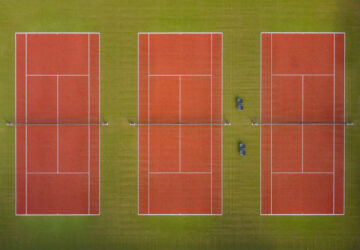 Tenniscourts from above by Robin Hendriks Photography