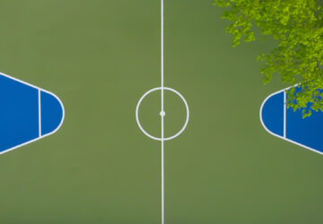 Basketball court from above by Robin Hendriks Photography